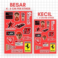F1 Sticker Pack Formula One Charles Leclerc Ferrari F1 Sticker Pack
