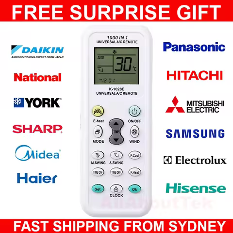 Universal K-1028E Low Power Consumption 1000 In 1 Air Condition Remote LCD A/C Remote Control Contro
