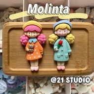 Molinta Popcorn Girl Big Charms DIY Resin Accessories Cream Glue Accessories 大卡爆米花女孩奶油配件