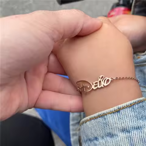 Engrave Custom Baby Bracelet Stainless Steel Birthday Name Personalized Gift for Girl Boy Children N