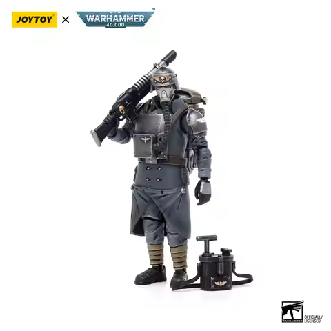 JOYTOY Warhammer 40k 1/18 Action Figures Anime 10.3cm Astra Militarum Death Korps of Krieg Veteran S