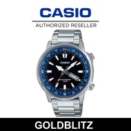 Casio MTD-130D-1A2 Standard Analog Sporty Design Rotating Compass Ring Dial Men's Stainless Steel Wa