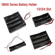 DIY 18650 Power Bank Cases 1X 2X 3X 4X 18650 Battery Holder Storage Box Case 1 2 3 4 Slot Batteries Container With Wire Lead