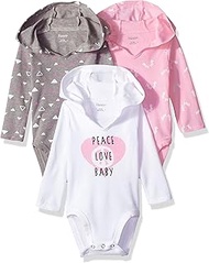 Ultimate Baby Flexy 3 Pack Hoodie Bodysuits