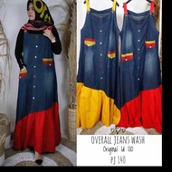 Qf.outer gamis jeans / gamis outer / pakaian wanita / baju muslim / gamis baru