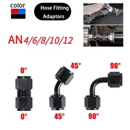 Fuel Oil Cooler Swivel Hose End Fittings AN4 6 8 10 12AN Female to AN4 6 8 10 12AN Female 0 45 90 18