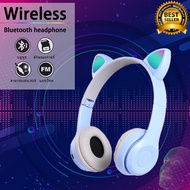 หูฟังแมวมีไมค์ หูฟังบลูทูธ หูฟังแมวเหมียว หูฟังLED Bluetooth หูฟังบลูทูธแบบครอบหู มีไฟ LED Wireless Bluetooth Headphone