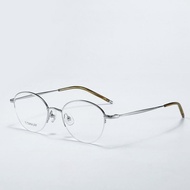 FIRADA กรอบแว่นตาครึ่งเดียวแว่นตาสวมสบายแฟชั่นย้อนยุคไทเทเนียมแท้ใบสั่งเกี่ยวกับสายตา948T-BM กรอบแว่