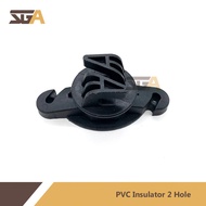 SGA PVC INSULATOR 2 HOLE for Electric Fencing / Pagar Elektrik Kebun