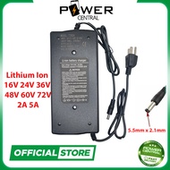 Power Central Lithium Ion Charger 72V 60V 48V 36V 24V 16V 5A 2A ebike battery Charger 20S 16S 13S WJ