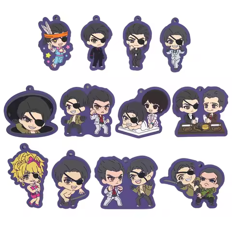 YAKUZA Anime Game Goro Majima Cute Rubber Keychain Ornament Toys Collection Gift