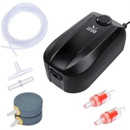 Uniclife Aquarium Air Pump Dual Outlet Fish Tank Aerator with Accessories, Suitable for 5-200 Gallon
