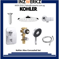 Kohler Aleo Concealed Bath/Shower Mixer-Rainshower-Handshower Bundle Set