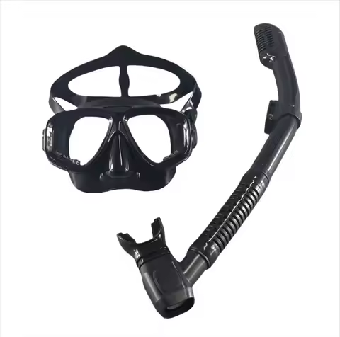 Snorkeling Two-Piece Set - Complete Dry-Style Dive Mask Equipment - Air Tube Set - Mask for Diving