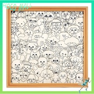 HOCO MALL Glue Included Puzzle Set Diy Wooden Puzzle Kit Wooden Dog Coloring Puzzle Kit Diy Paintabl