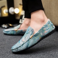 MZB Beanie Shoes Mens New National Style One Foot Lazy Tide Shoes Soft Soles Spirit Guy Casual Cloth