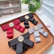 Hairpin Set - elegant bow brooch with luxurious office charm and comes with thick mesh Y356