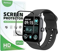 Screen Protector Compatible for Faweio Smart Watch (3 Pack) 3D Full Coverage PMMA，Compatible for Hoo