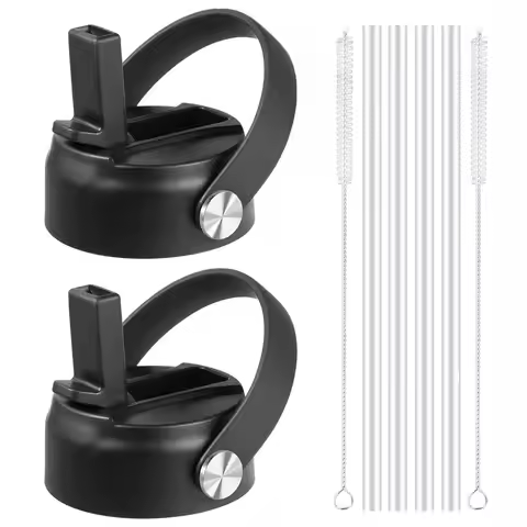 Lids with Straw for Hydroflask Wide Mouth 20 32 40 oz, Flex Straw Lid Fit for Hydro Flask Sports Wat