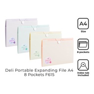 Deli F615 Portable Expanding File A4 8 Pockets