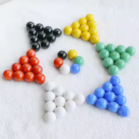 66Pcs Dia16mm Solid Color Glass Balls Colorful Ball Children's Game Machine Checkers Balls DIY Fish 