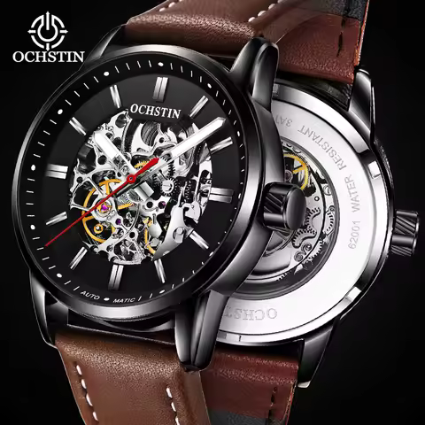 OCHSTIN Automatic Mens Watches Top Brand Luxury Royal Luminous Skeleton Waterproof Mechanical Fashio