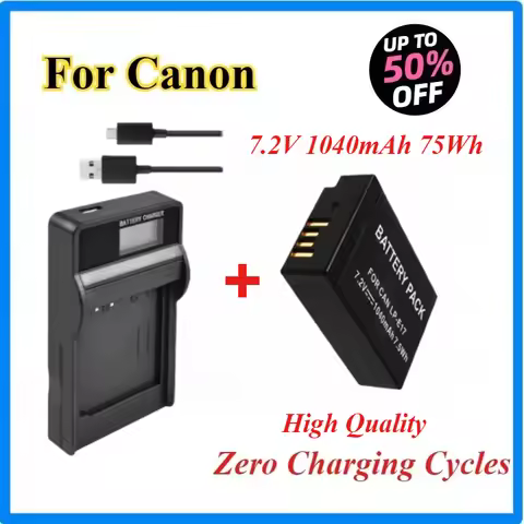 7.2V 1040mAh 7.5Wh LP-E17 LPE17 LP E17 Camera Battery for Canon EOS R8 RP R50 200D 250D M3 M5 M6 750