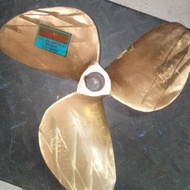 Brass propeller d3 x 13 as 1" d3x13 as 7/8 / no. 12 leaves 3 propeller fan boat D13 D12