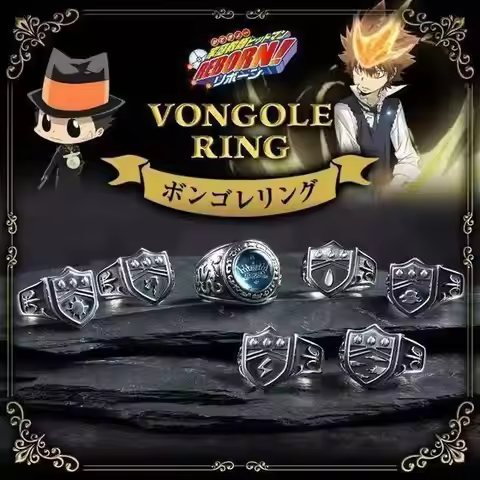 Anime HITMAN REBORN! Vongola Famiglia Cosplay Pengo Column Ring Unisex Opening Adjustable Alloy Ring