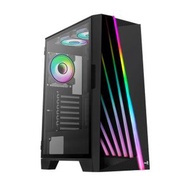 Mirage 無限鏡 ARGB ATX 側開玻璃電競機箱 (中塔式/支援360水冷/內附ARGB Hub/側開磁吸玻璃) - 黑色