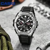 Casio MWA-100H-1A Silver Black Octagon Sports Watch 100M Waterproof LED Backlight Luminous Hands Res