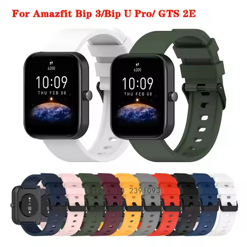 20mm Silicone Watch Strap For Amazfit Bip 3 Replacement Bracelet For Amazfit Bip 3 Pro GTS 2 Watchba