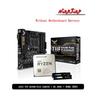 AMD Ryzen 5 3600 R5 3600 CPU + Asus TUF B450M PLUS GAMING Motherboard + Pumeitou DDR4 2666MHz RAMs S