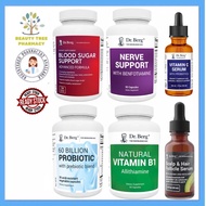 Dr. Berg Blood Sugar Support / Nerve Support / 60B Probiotic / Natural Vit B1 / Vit C Serum / Scalp 