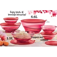 Tupperware Eleganzia Bowl Level Set 600ml,1.5L,4.6L-6pcs
