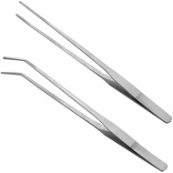 แหนบคีบพืชน้ำ ที่คีบหัวตรงและหัวงอ คีบอาหารสัตว์ คีบอาหาร Forceps 14cm /27cm