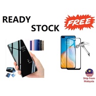 Samsung Galaxy A51 Clear View Stand Case Casing + FREE Clear Tempered Glass