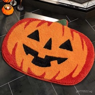 Floor Mat Home Bedroom Carpet Living Room Pumpkin Water Absorption Non-Slip Bedside Rug Halloween Ba