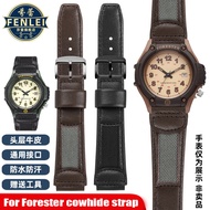 For Casio Forester Classic Retro Forester FT-500WC-3B/5B Vintage cowhide Watchband 19MM Bracelet Men