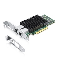 10Gb PCI-E Network Card NIC, Dual RJ45 Copper Ports, Compare to Intel X540-T2, with Intel X540-BT2 C