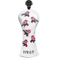 Golf Head Covers Driver Cover 3 Wood Headcover Hybrid Head Covers Embroidery USA American Flag Birdi