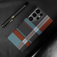 Ốp Lưng Điện Thoại Samsung S24 Ultra S25 Ultra Kevlar Texture Hard Shell S24 Advanced Feel S23 Anti-