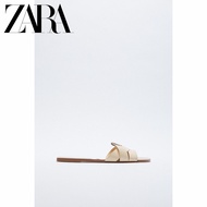 TH TOP★Zara รองเท้าแตะลําลอง ส้นแบน สามสี แฟชั่นฤดูร้อน d1 12