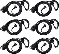 YNIBST 1 Pin 2.5mm G Shape Walkie Talkie Earpiece Headsets with PTT Mic,for Motorola Radios Cobra Ta