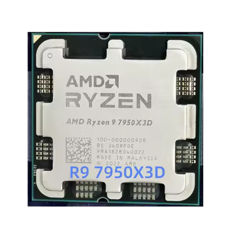 Used AMD Ryzen 9 7950X3D R9 7950X3D 4.2G 120W 16 cores 32 threads L3/128MB Desktop CPU Processor 100