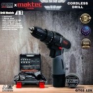 COD Bor cordless 12v maktec GT02 mesin bor baterai drill tembok besi