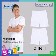 Nathaniel Natasha 2 In 1 Elderly Boxer Shorts and Brief