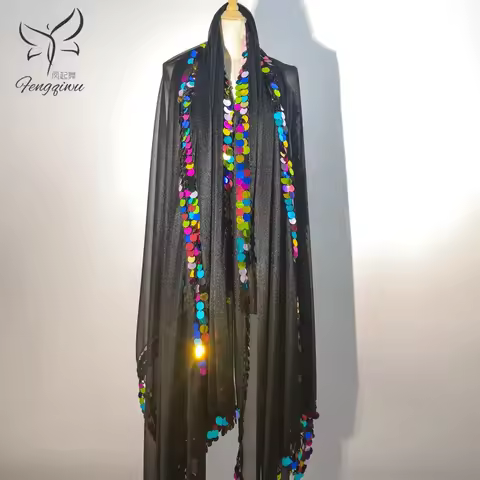 customized belly dance costume folk dance melaya handmade crochet sequin throwing yarn exotic dancew