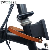 《Baijia Yipin》 TWTOPSE Bicycle Bag Quick Release Cowhide Handle Belt For Brompton Folding Bike 3SIXTY Pikes Block Leather Pull Strap Accessory