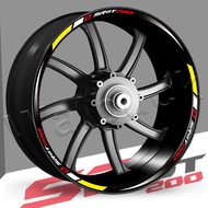 For Aprilia SR GT 200 sr gt Sport 200 2022 Motorcycle Wheel Sticker Scooter 14 13 Inch Rim Stripe De